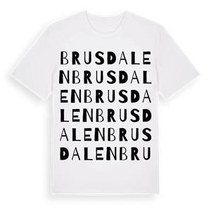 Brusdalen ordlek t-shirt – ekologisk bomull t-shirt från Pinshirt