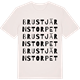 Vintage White t-shirt med Brustjärnstorpet ordlek t-shirt