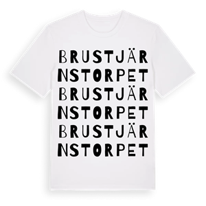 Brustjärnstorpet ordlek t-shirt – ekologisk bomull t-shirt från Pinshirt