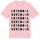 Pink Cotton t-shirt med Bryngdalssvedjan ordlek t-shirt
