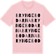 Pink Cotton t-shirt med Bryngebodarna ordlek t-shirt