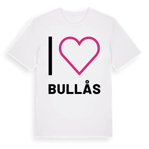 Jag älskar Bullås t-shirt stort tryck – ekologisk bomull t-shirt från Pinshirt