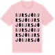 Pink Cotton t-shirt med Bursjö ordlek t-shirt