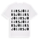 White t-shirt med Bursjö ordlek t-shirt