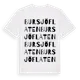 White t-shirt med Bursjöflaten ordlek t-shirt