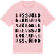 Pink Cotton t-shirt med Bussjöbodarna ordlek t-shirt