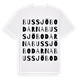 White t-shirt med Bussjöbodarna ordlek t-shirt