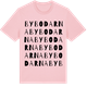 Pink Cotton t-shirt med Bybodarna ordlek t-shirt