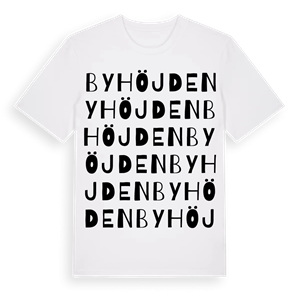 Byhöjden ordlek t-shirt – ekologisk bomull t-shirt från Pinshirt