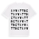 White t-shirt med Byvattnet ordlek t-shirt