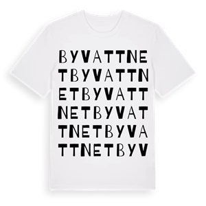 Byvattnet ordlek t-shirt – ekologisk bomull t-shirt från Pinshirt
