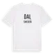 White t-shirt med Dal i Sverige t-shirt