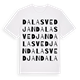White t-shirt med Dalasvedjan ordlek t-shirt