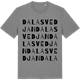 Mid Heather Gray t-shirt med Dalasvedjan ordlek t-shirt