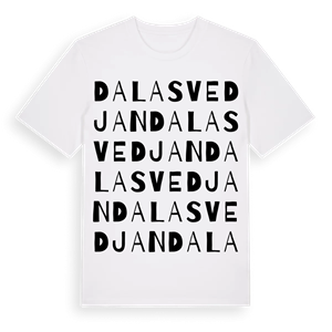 Dalasvedjan ordlek t-shirt – ekologisk bomull t-shirt från Pinshirt