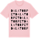 Pink Cotton t-shirt med Dalatorpet ordlek t-shirt