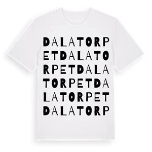 Dalatorpet ordlek t-shirt – ekologisk bomull t-shirt från Pinshirt