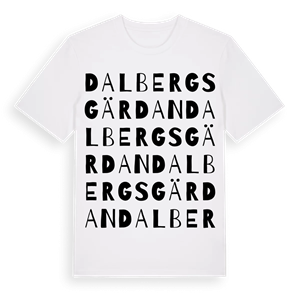 Dalbergsgärdan ordlek t-shirt – ekologisk bomull t-shirt från Pinshirt