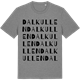 Mid Heather Gray t-shirt med Dalkullen ordlek t-shirt