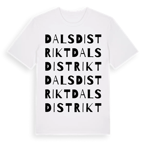 Dals distrikt ordlek t-shirt – ekologisk bomull t-shirt från Pinshirt