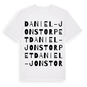 Daniel-Jonstorpet ordlek t-shirt – ekologisk bomull t-shirt från Pinshirt