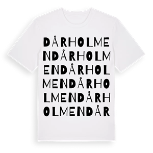 Dårholmen ordlek t-shirt – ekologisk bomull t-shirt från Pinshirt