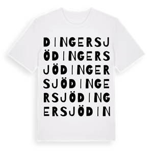 Dingersjö ordlek t-shirt – ekologisk bomull t-shirt från Pinshirt