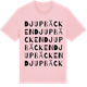 Pink Cotton t-shirt med Djupbäcken ordlek t-shirt