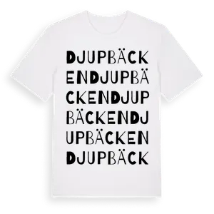 Djupbäcken ordlek t-shirt – ekologisk bomull t-shirt från Pinshirt
