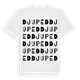 White t-shirt med Djuped ordlek t-shirt