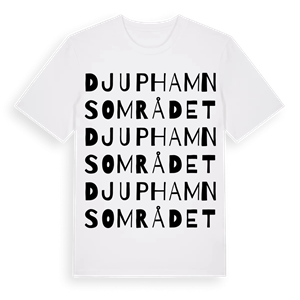 Djuphamnsområdet ordlek t-shirt – ekologisk bomull t-shirt från Pinshirt