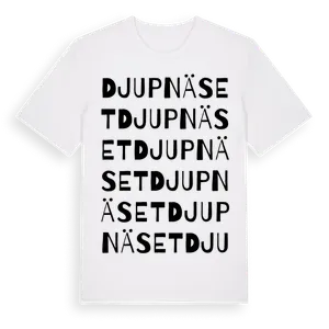 Djupnäset ordlek t-shirt – ekologisk bomull t-shirt från Pinshirt