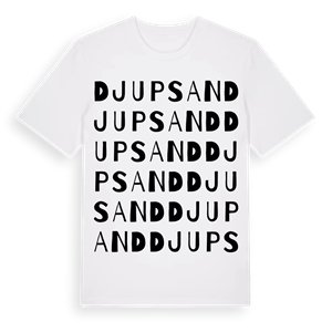 Djupsand ordlek t-shirt – ekologisk bomull t-shirt från Pinshirt