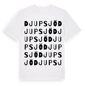 Djupsjö ordlek t-shirt – ekologisk bomull t-shirt från Pinshirt