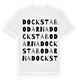 White t-shirt med Dockstabodarna ordlek t-shirt