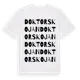 White t-shirt med Doktorskojan ordlek t-shirt