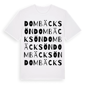 Dombäcksön ordlek t-shirt – ekologisk bomull t-shirt från Pinshirt