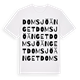 White t-shirt med Domsjöänget ordlek t-shirt
