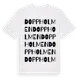 White t-shirt med Doppholmen ordlek t-shirt