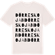 Vintage White t-shirt med Dörreskojan ordlek t-shirt