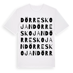 Dörreskojan ordlek t-shirt – ekologisk bomull t-shirt från Pinshirt