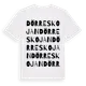 White t-shirt med Dörreskojan ordlek t-shirt