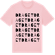 Pink Cotton t-shirt med Draget ordlek t-shirt