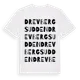 White t-shirt med Drevbergsudden ordlek t-shirt