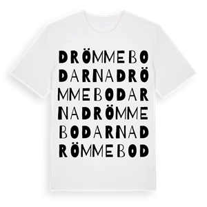 Drömmebodarna ordlek t-shirt – ekologisk bomull t-shirt från Pinshirt