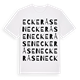 White t-shirt med Eckeråsen ordlek t-shirt