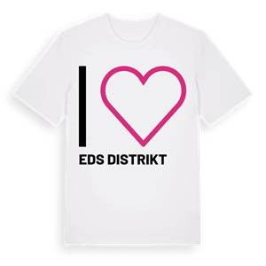 Jag älskar Eds distrikt t-shirt stort tryck – ekologisk bomull t-shirt från Pinshirt