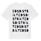 White t-shirt med Eds Distrikt ordlek t-shirt
