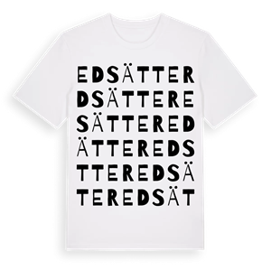 Edsätter ordlek t-shirt – ekologisk bomull t-shirt från Pinshirt