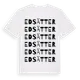White t-shirt med Edsätter ordlek t-shirt